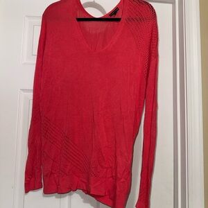 Express Vibrant Red Knit Top